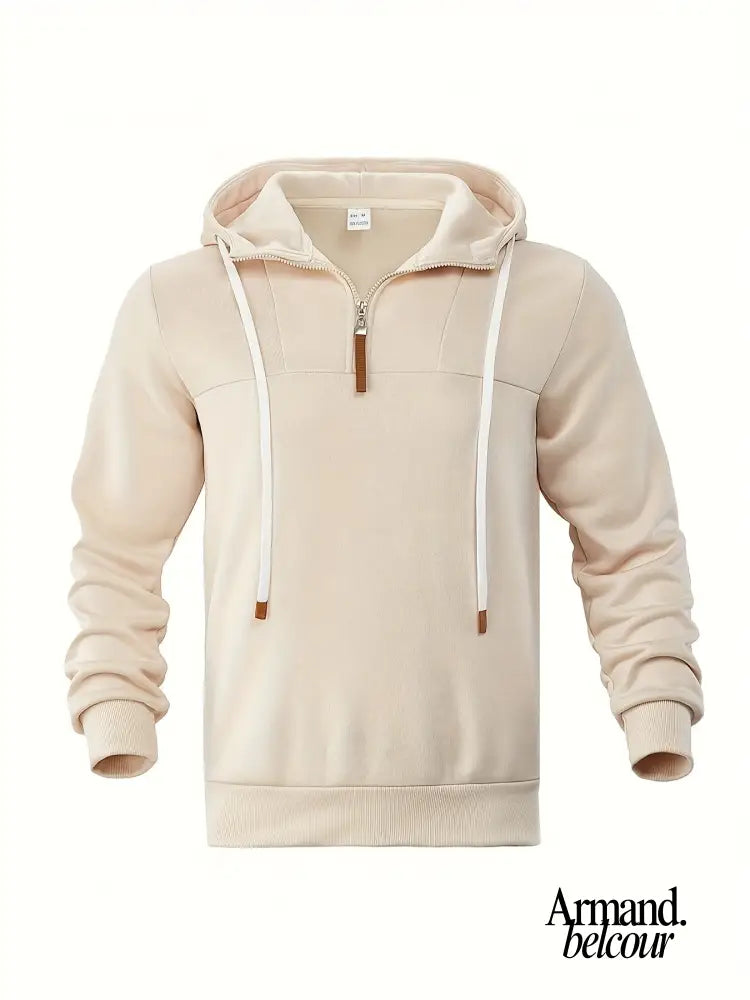 Kolton | Sudadera con capucha y media cremallera Beige / S