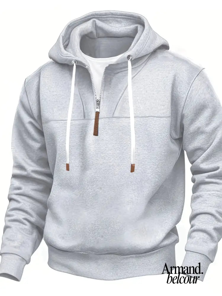 Kolton | Sudadera con capucha y media cremallera Gris / S