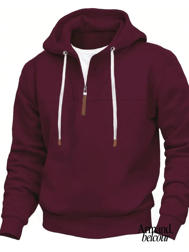 Kolton | Sudadera con capucha y media cremallera Rojo / S