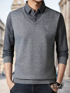 Leroy | Suéter informal de punto de manga larga Gris / S