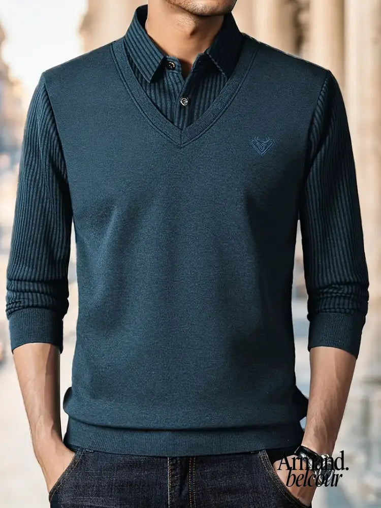 Leroy | Suéter informal de punto de manga larga Verde / S