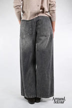 Lía | Pantalón vaquero ancho en gris suave Abbigliamento e accessori