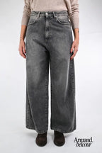 Lía | Pantalón vaquero ancho en gris suave XXS Abbigliamento e accessori