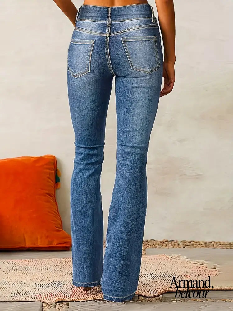 Majo | Pantalones vaqueros acampanados de moda con cintura alta Pants