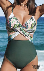 Malú | Traje de baño de una pieza Verde Tropical / S