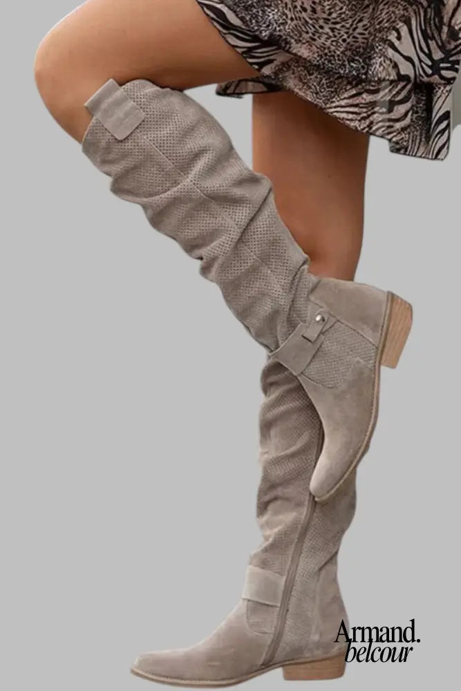 Marta | Botas de ante Caqui / 34