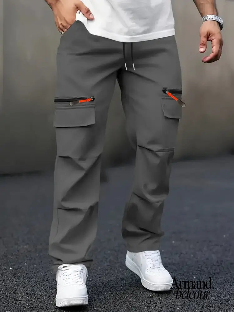 Mateo | Pantalones cargo casuales con cintura con cordón