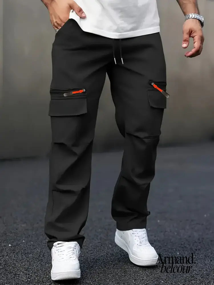 Mateo | Pantalones cargo casuales con cintura con cordón