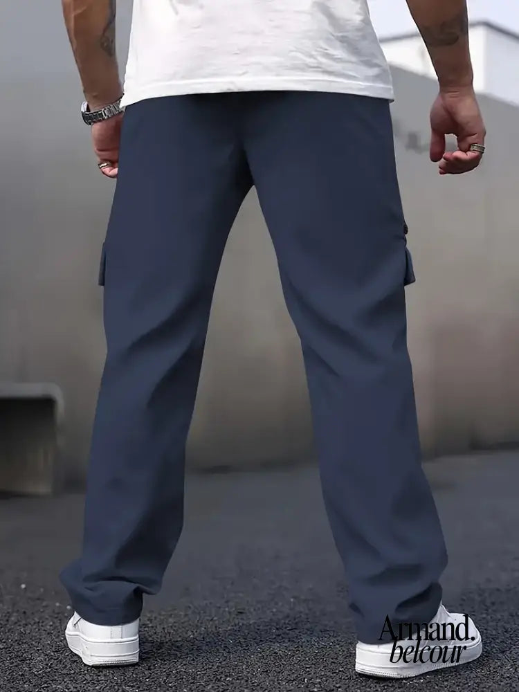 Mateo | Pantalones cargo casuales con cintura con cordón