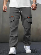 Mateo | Pantalones cargo casuales con cintura con cordón Gris / M