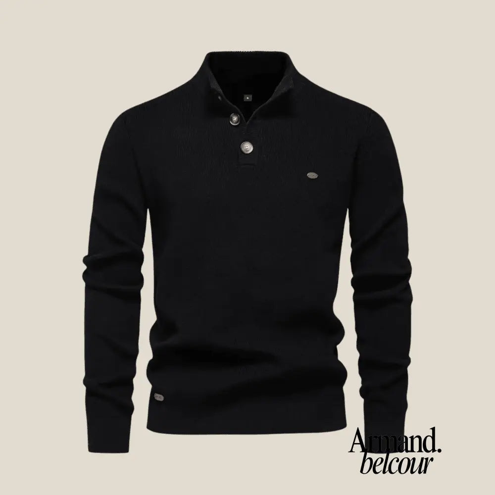 Maurice | Suéter para hombre elegante y atemporal para cualquier ocasión Negro / S
