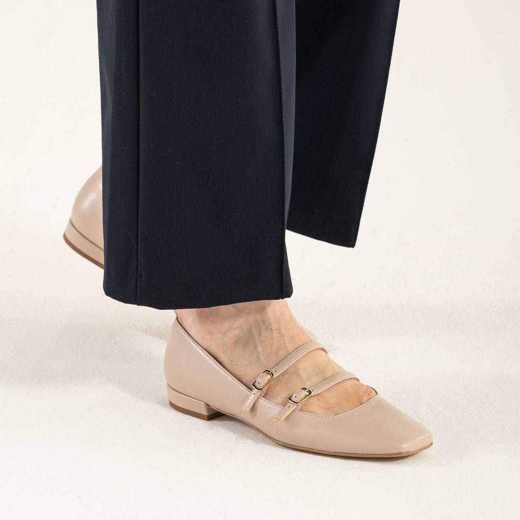 Mikye | Zapatos de piel color rosa empolvado