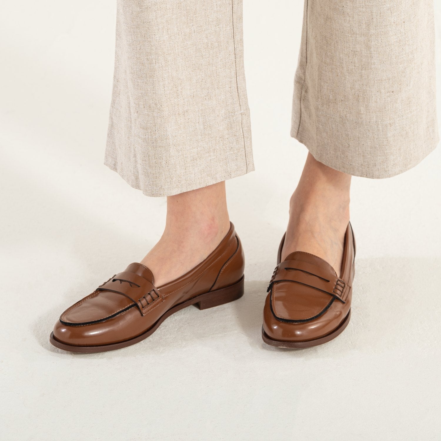 Caprell | Mocasines de piel marrón