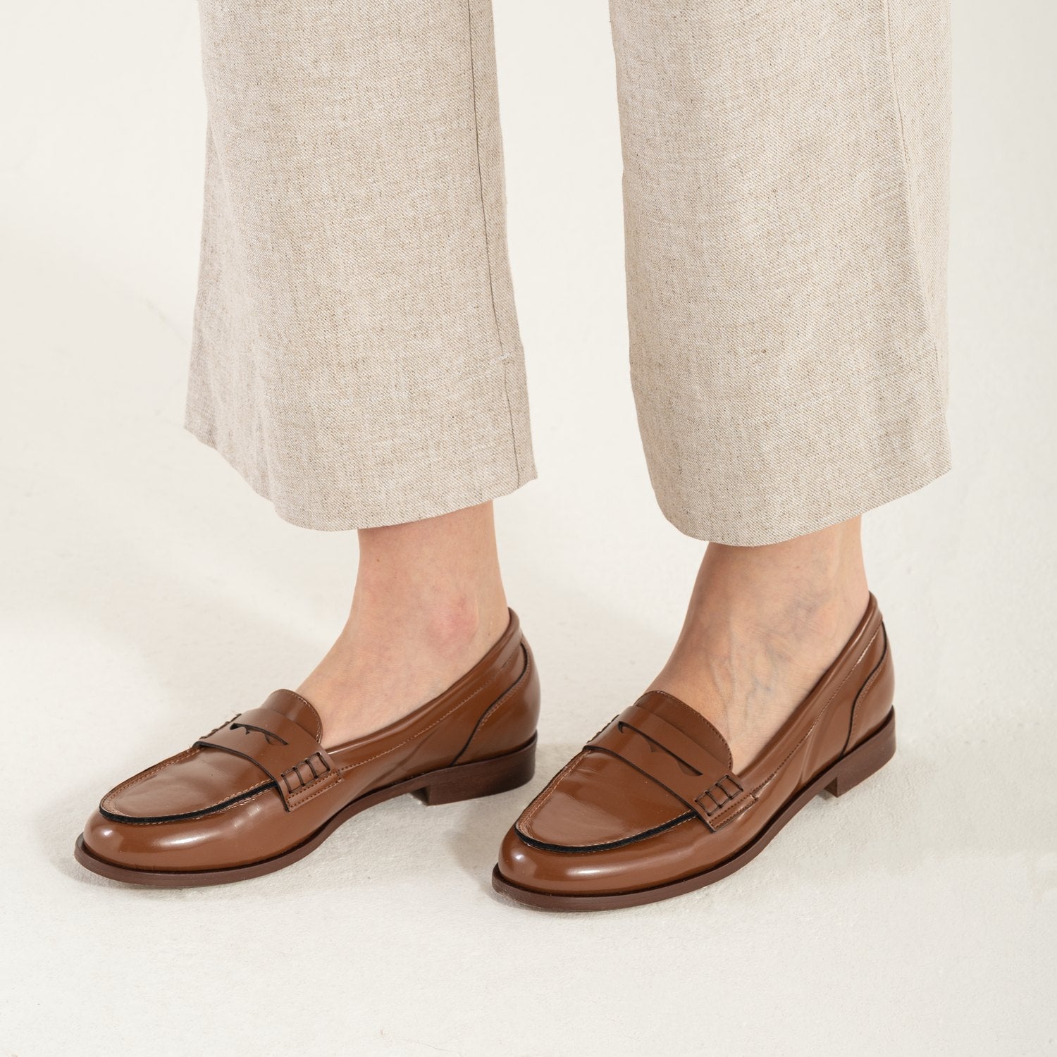 Caprell | Mocasines de piel marrón