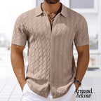 Menno | Camisa de punto de manga corta Caqui / M
