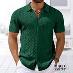 Menno | Camisa de punto de manga corta Verde / M