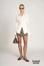 Milly | Blusa cruzada entallada Blanco / XS Blusas
