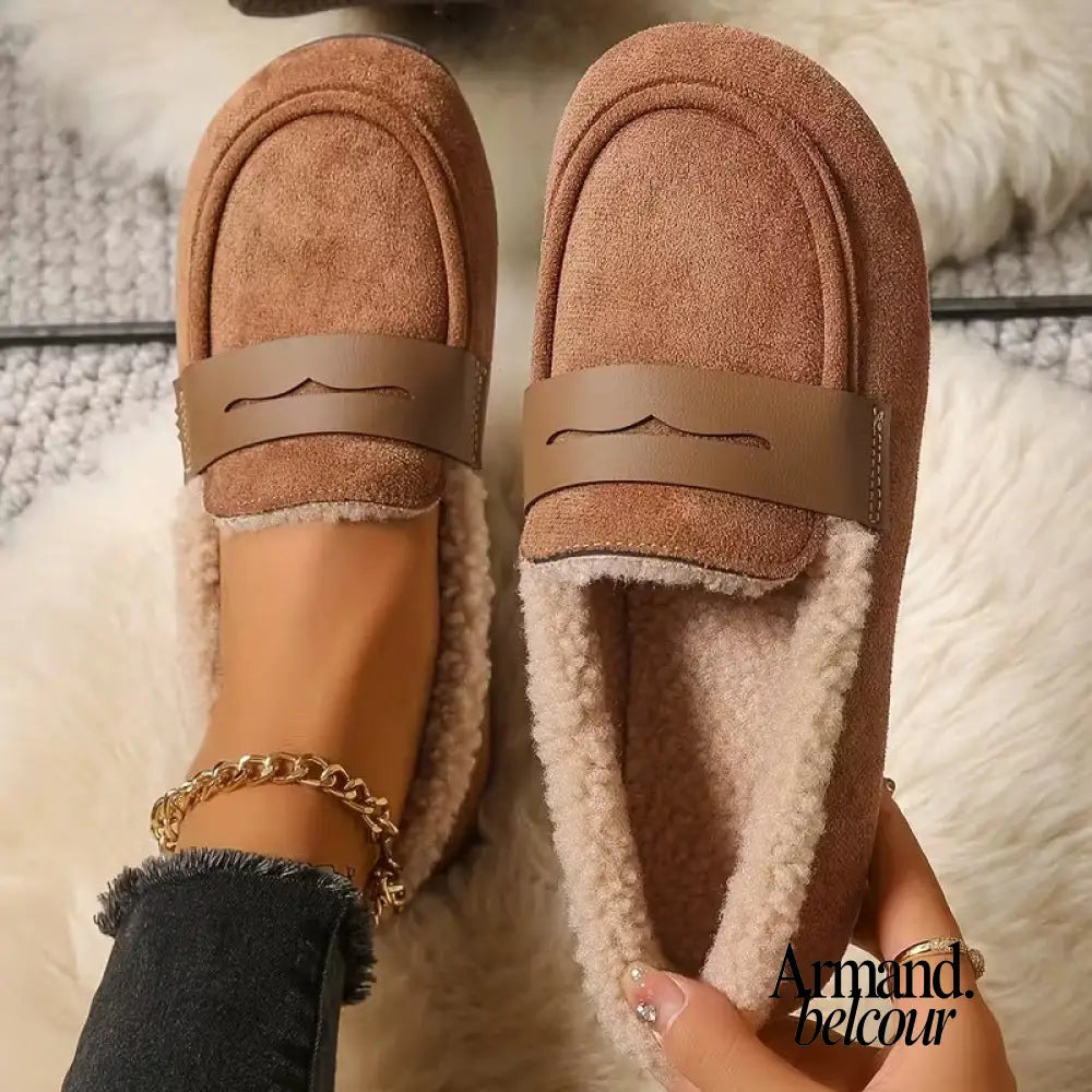 Milva | Botas de Invierno Forradas de Felpa Marrón / 35