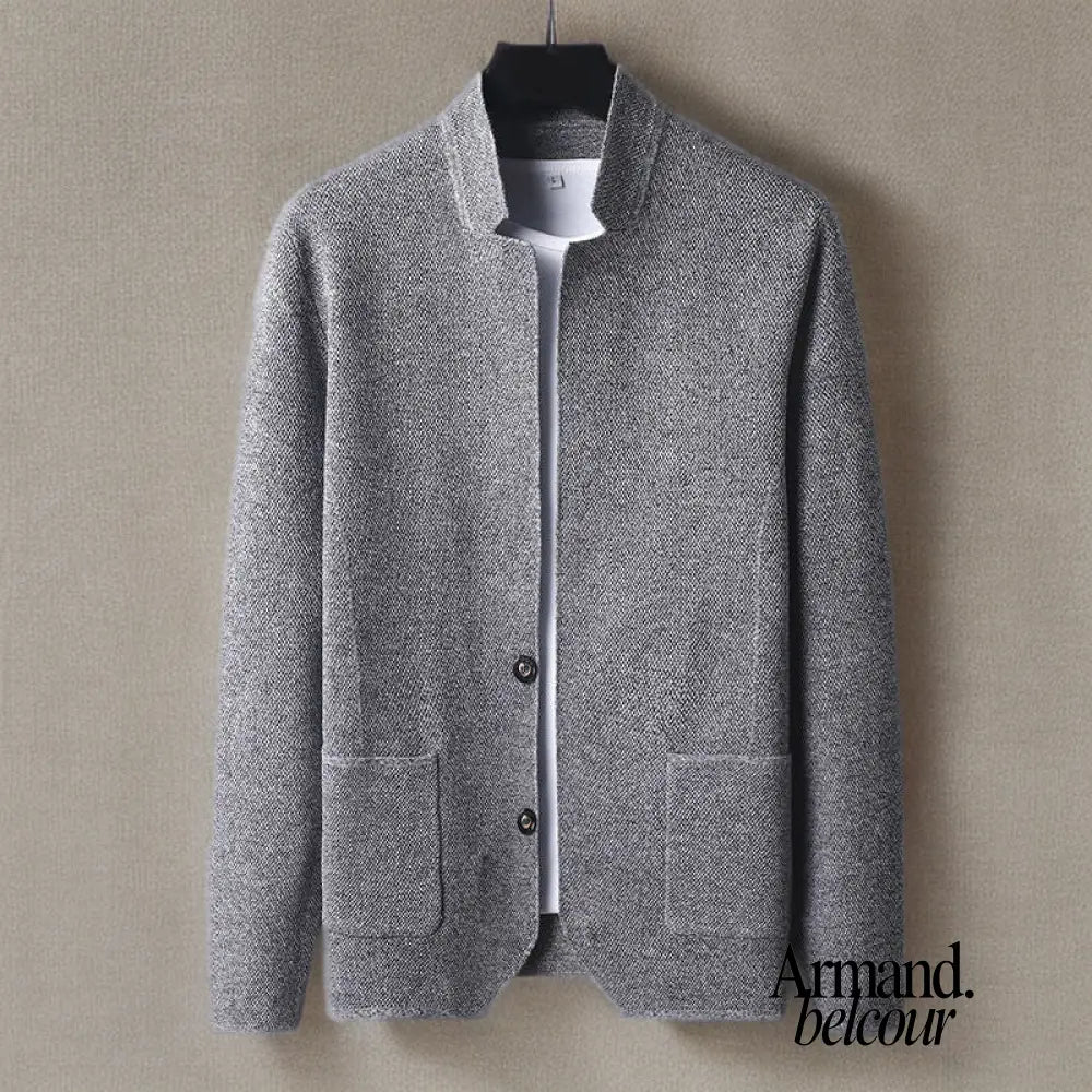 Nando | Cárdigan de punto con bolsillo delantero Gris / XS