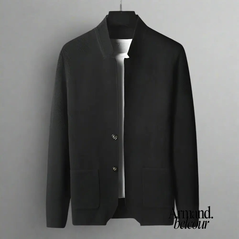 Nando | Cárdigan de punto con bolsillo delantero Negro / XS