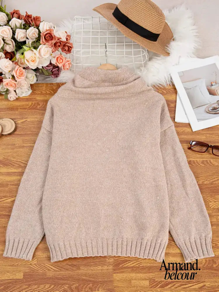 Natalia | Suéter de punto con bolsillo tipo canguro