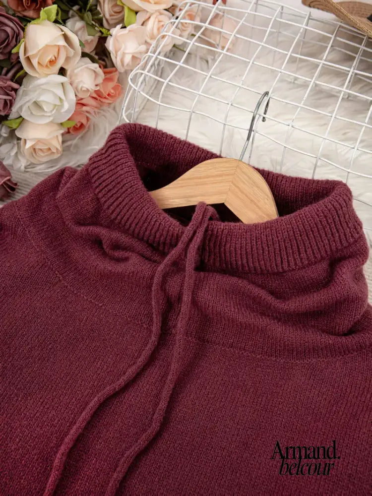 Natalia | Suéter de punto con bolsillo tipo canguro