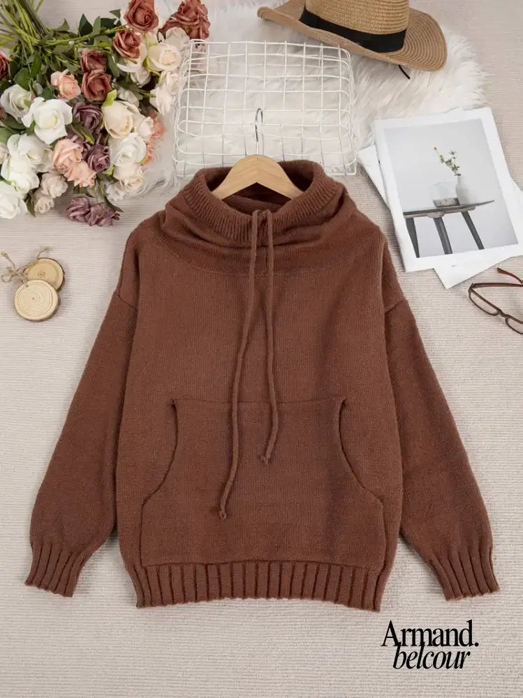 Natalia | Suéter de punto con bolsillo tipo canguro