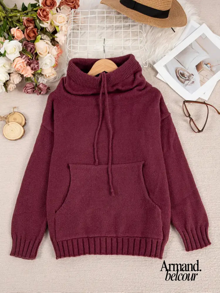 Natalia | Suéter de punto con bolsillo tipo canguro