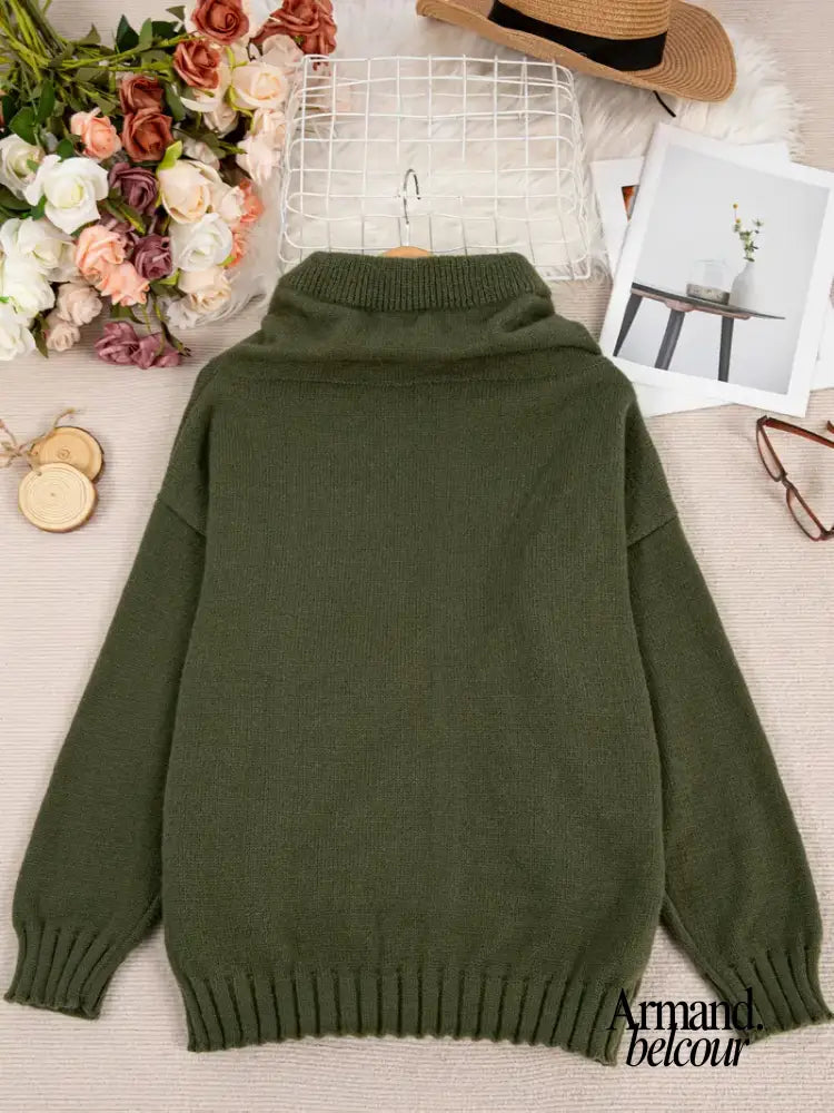 Natalia | Suéter de punto con bolsillo tipo canguro