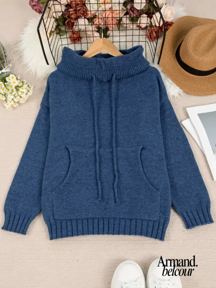 Natalia | Suéter de punto con bolsillo tipo canguro