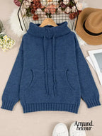 Natalia | Suéter de punto con bolsillo tipo canguro