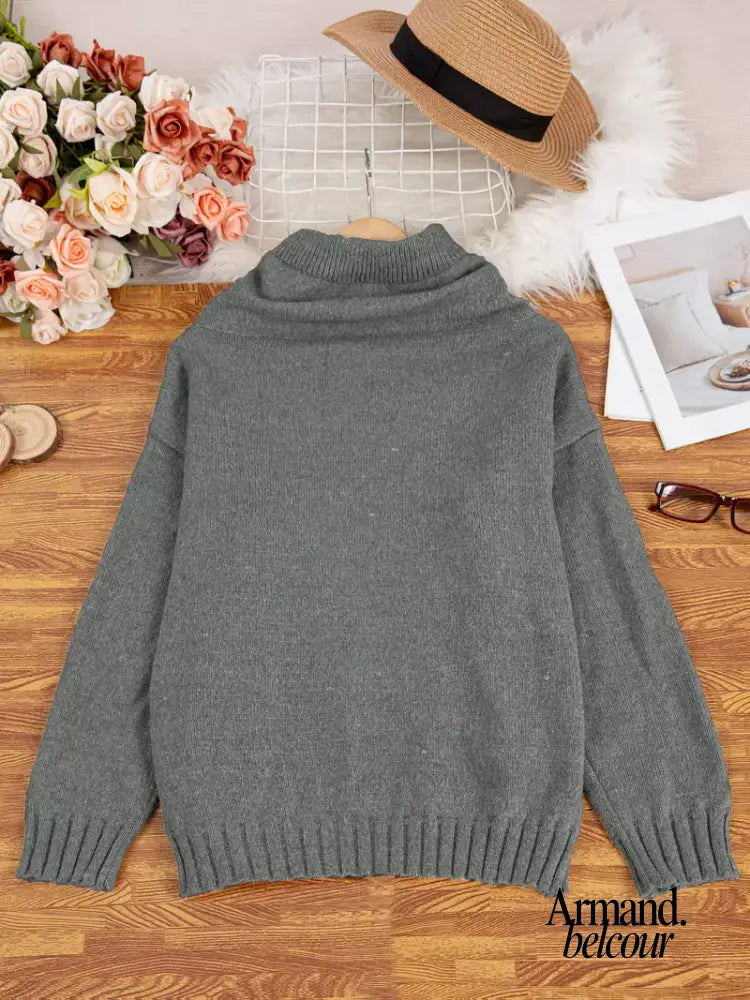 Natalia | Suéter de punto con bolsillo tipo canguro