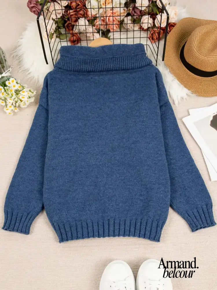 Natalia | Suéter de punto con bolsillo tipo canguro