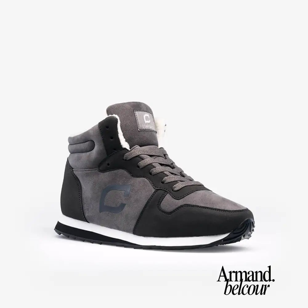 Nerea - Botas de nieve de piel ligeras y cálidas Gris / 38