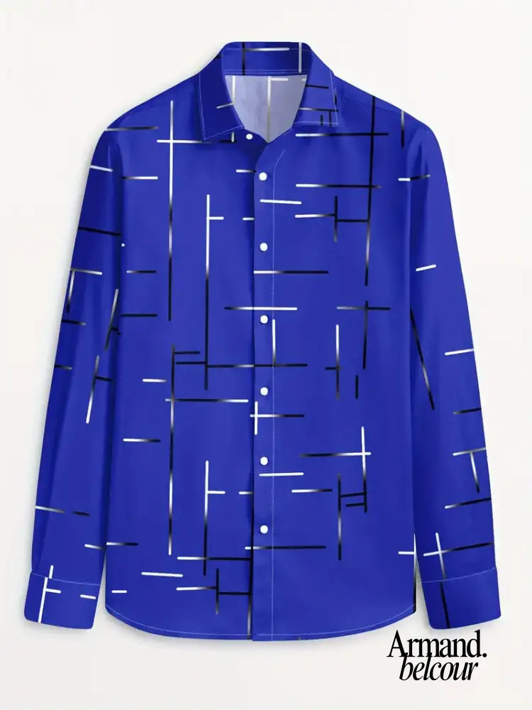 Nerio | Camisa de manga larga con estampado geométrico