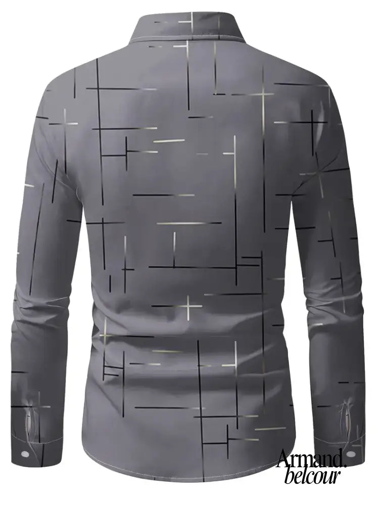 Nerio | Camisa de manga larga con estampado geométrico