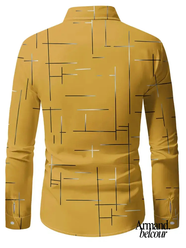 Nerio | Camisa de manga larga con estampado geométrico