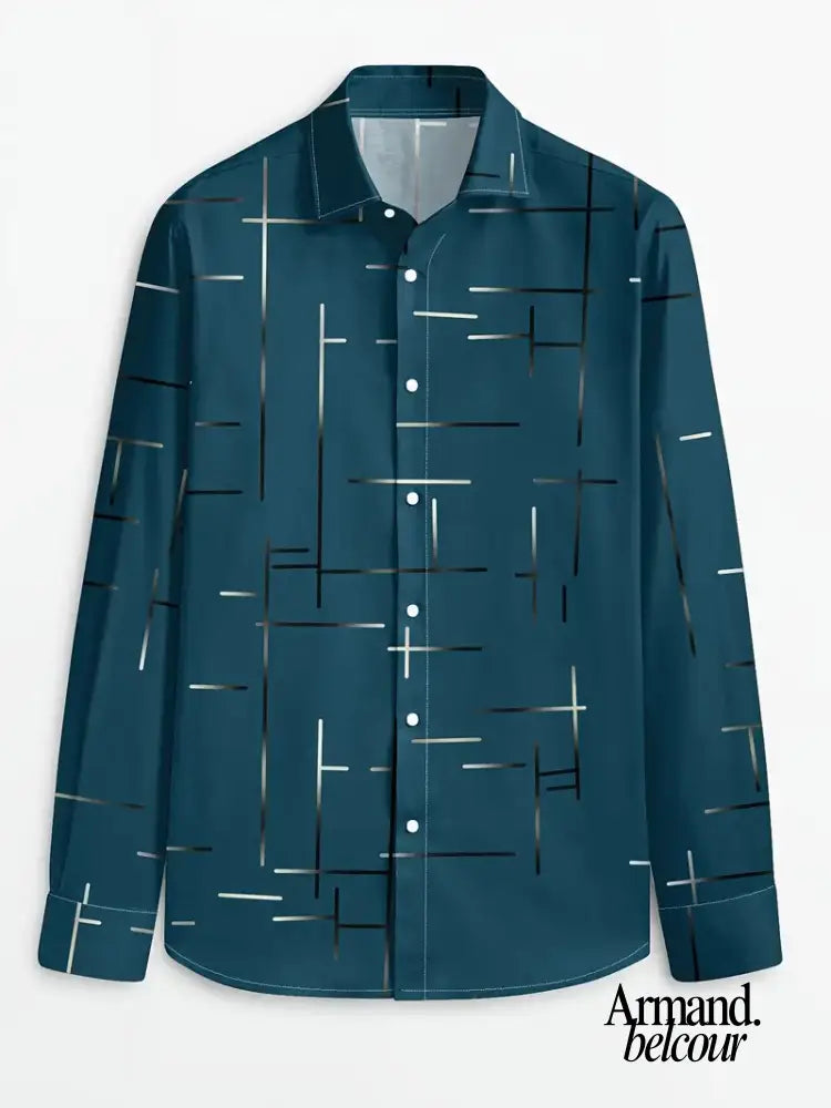 Nerio | Camisa de manga larga con estampado geométrico