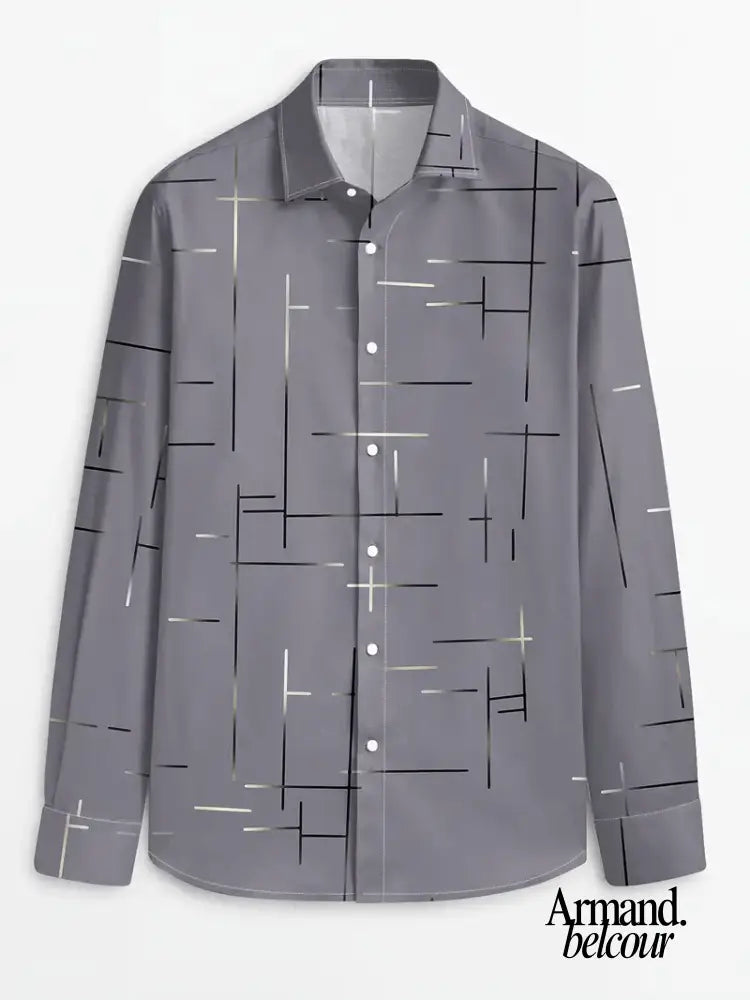 Nerio | Camisa de manga larga con estampado geométrico