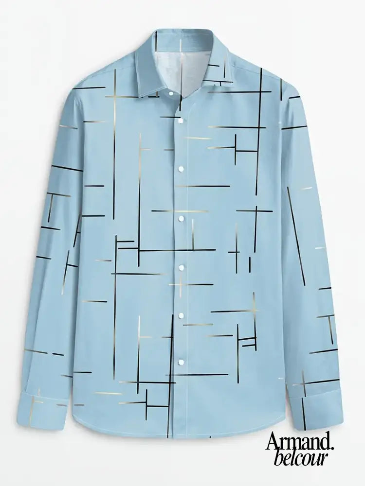 Nerio | Camisa de manga larga con estampado geométrico