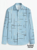 Nerio | Camisa de manga larga con estampado geométrico