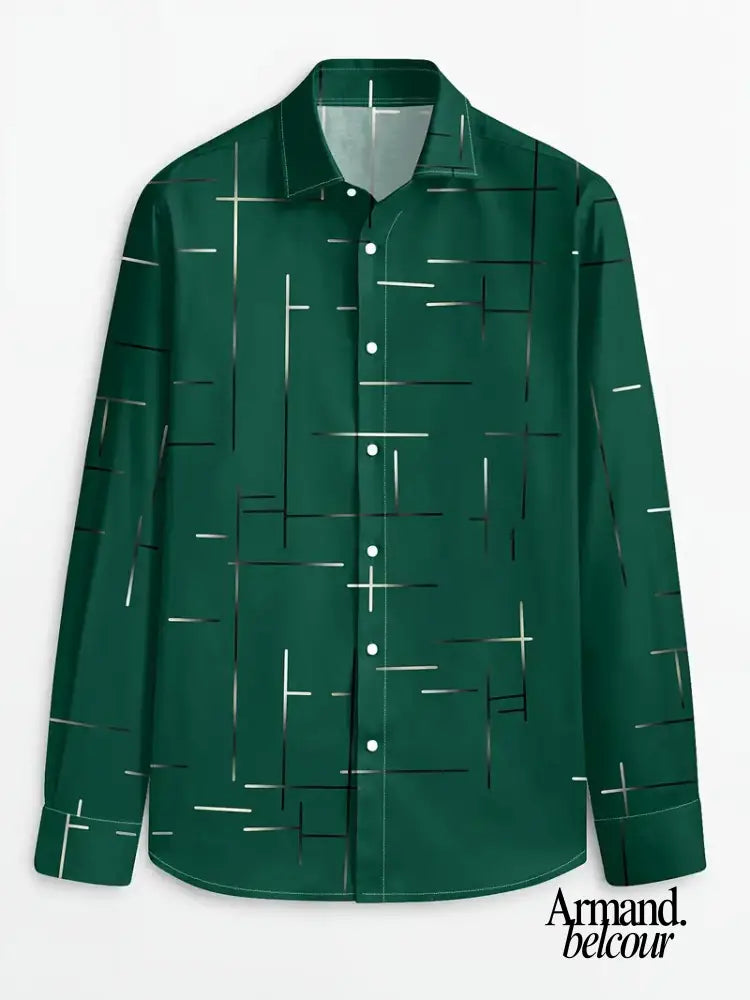 Nerio | Camisa de manga larga con estampado geométrico