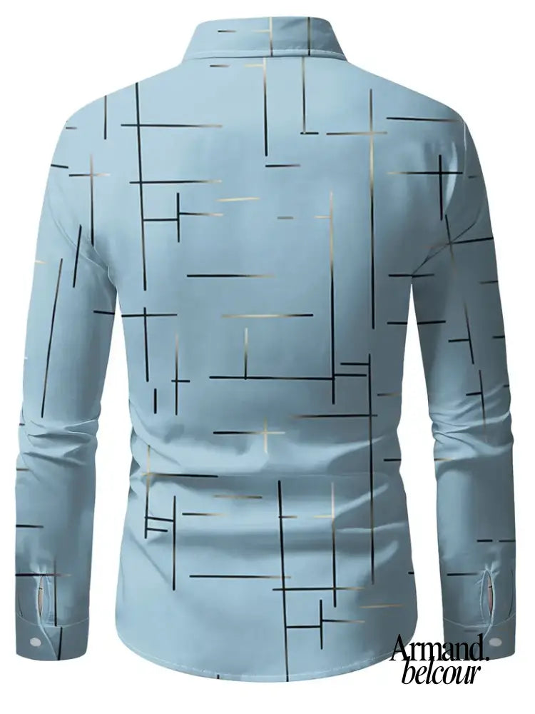 Nerio | Camisa de manga larga con estampado geométrico