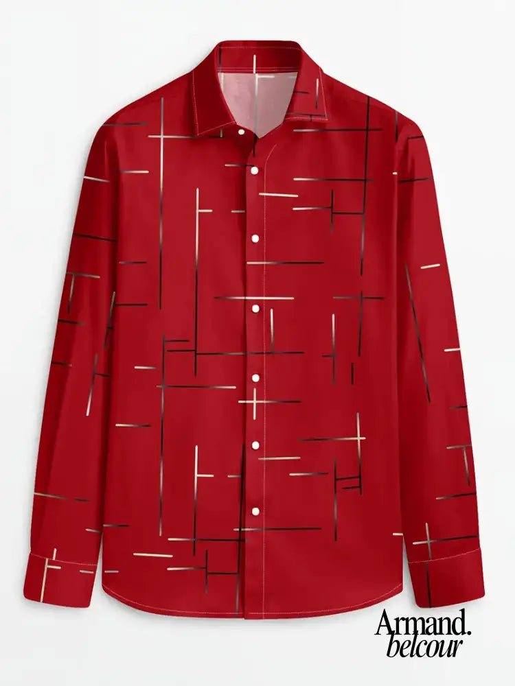 Nerio | Camisa de manga larga con estampado geométrico