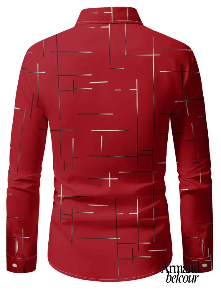 Nerio | Camisa de manga larga con estampado geométrico