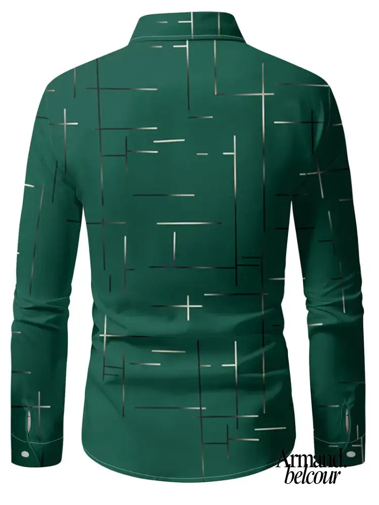 Nerio | Camisa de manga larga con estampado geométrico