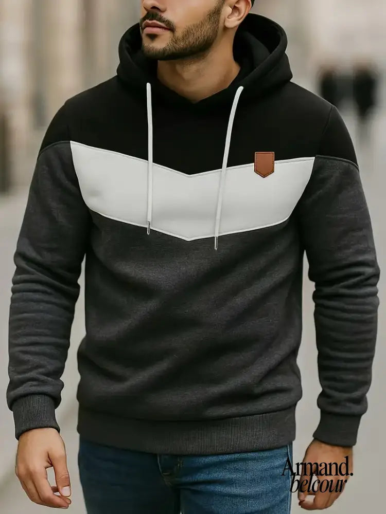 Nico | Sudadera de manga larga con capucha Gris Oscuro / XS