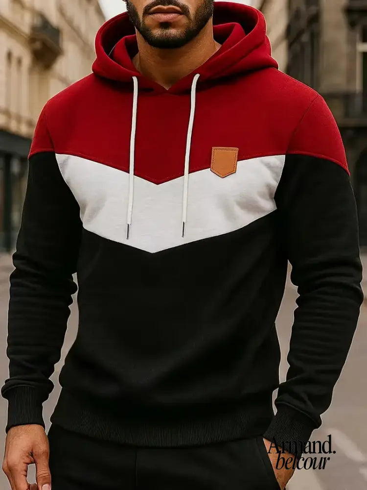 Nico | Sudadera de manga larga con capucha Rojo / XS