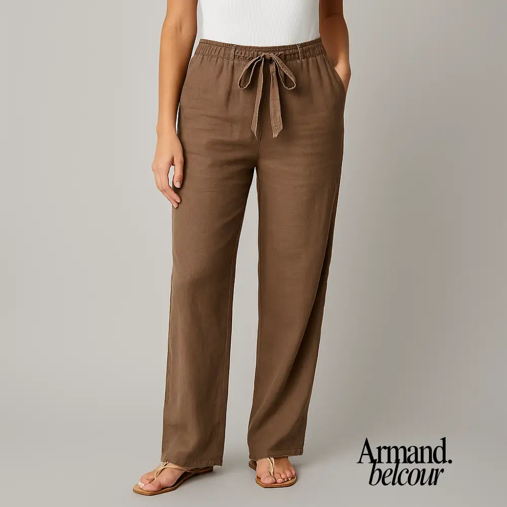 Noelia | Pantalón de lino ligero y con caída fluida.