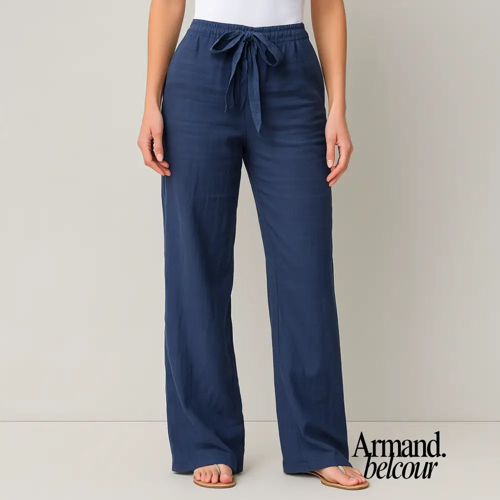 Noelia | Pantalón de lino ligero y con caída fluida.